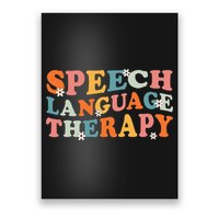 Speech Therapy Speech Language Therapy Pathologist Retro SLP Poster