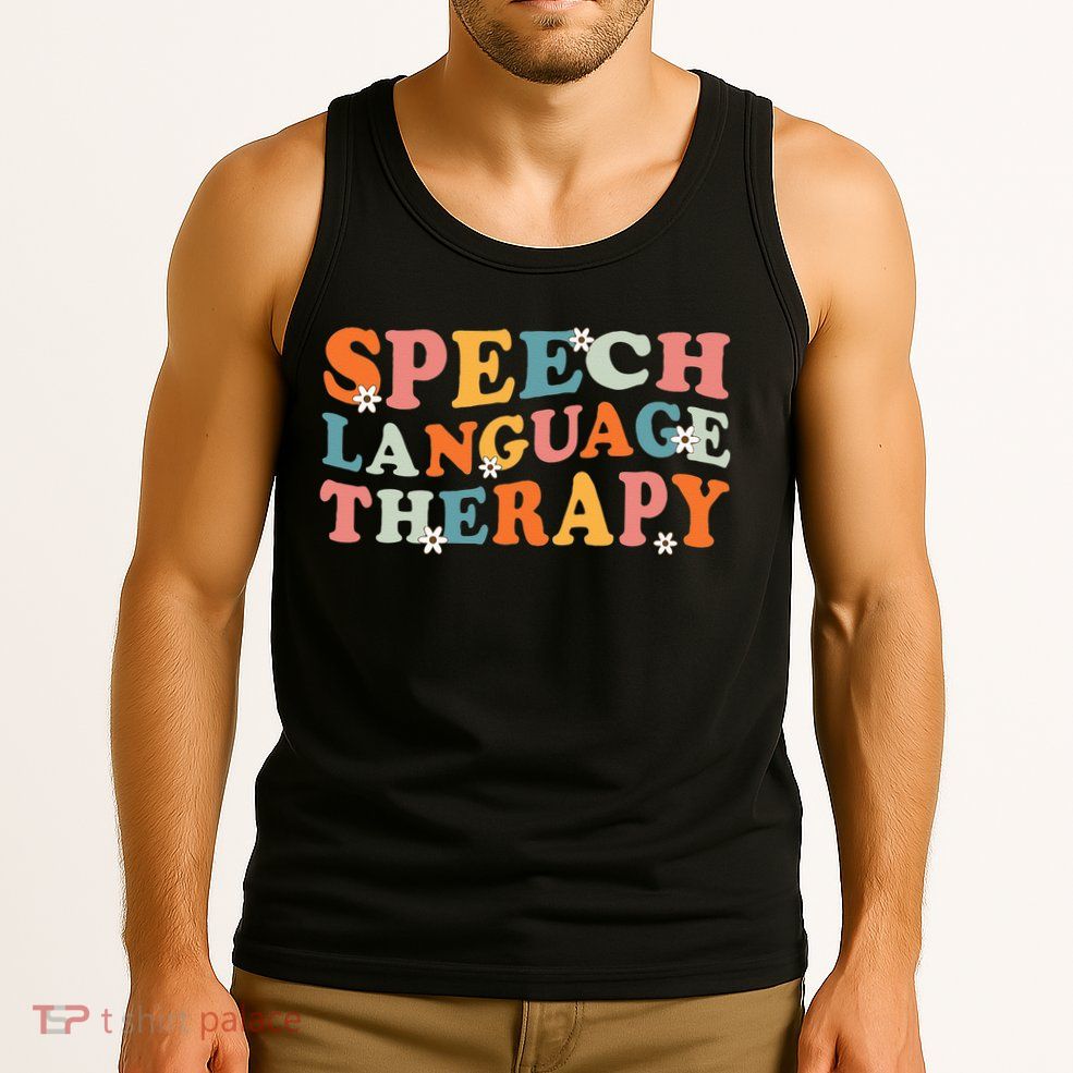 Speech Therapy Speech Language Therapy Pathologist Retro SLP Tank Top