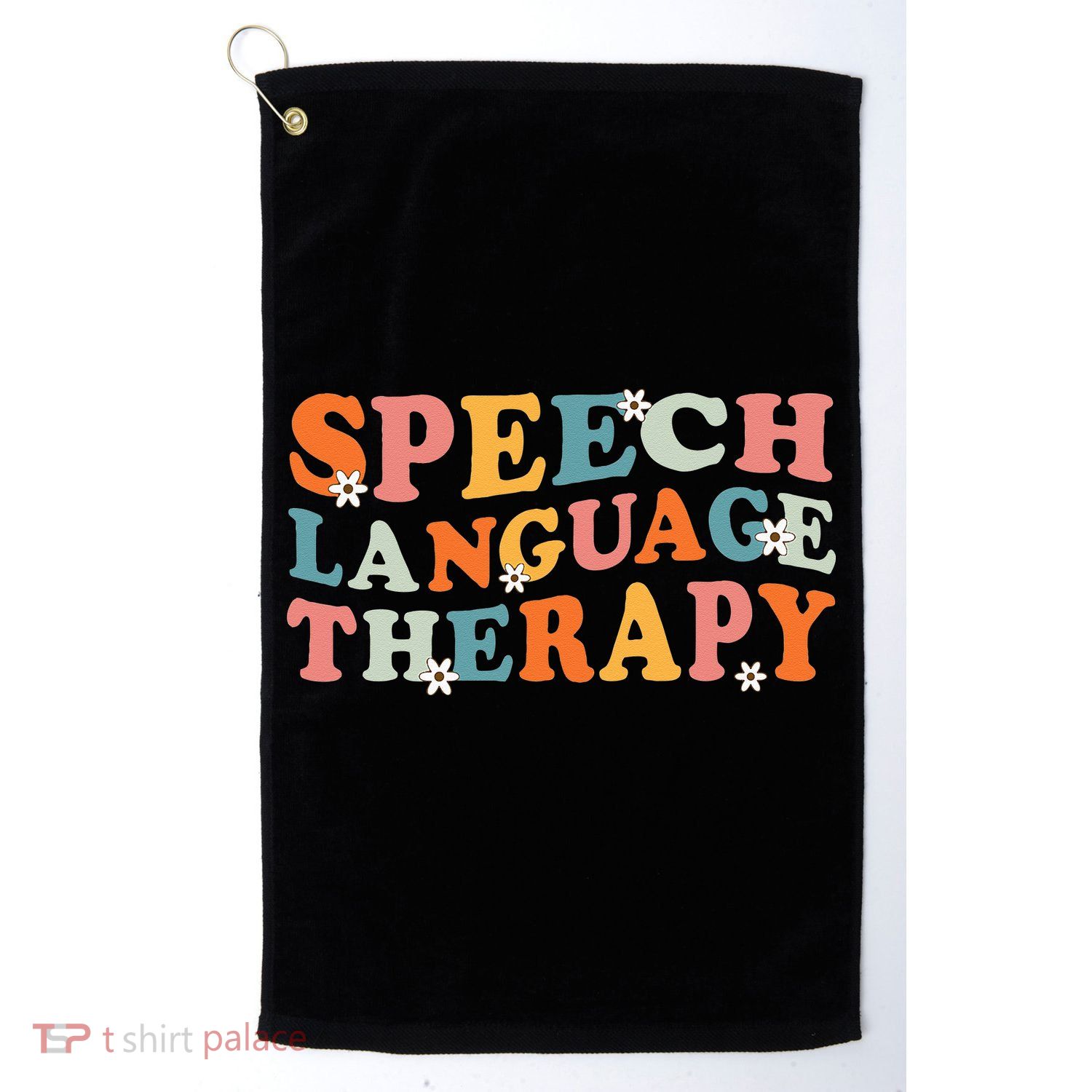 Speech Therapy Speech Language Therapy Pathologist Retro SLP Golf Towel
