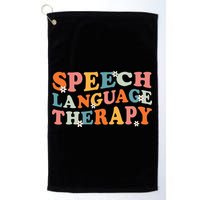 Speech Therapy Speech Language Therapy Pathologist Retro SLP Golf Towel