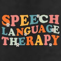 Speech Therapy Speech Language Therapy Pathologist Retro SLP Golf Towel