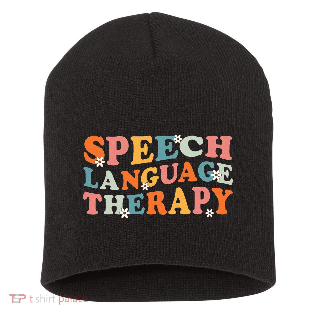 Speech Therapy Speech Language Therapy Pathologist Retro SLP Short Acrylic Beanie