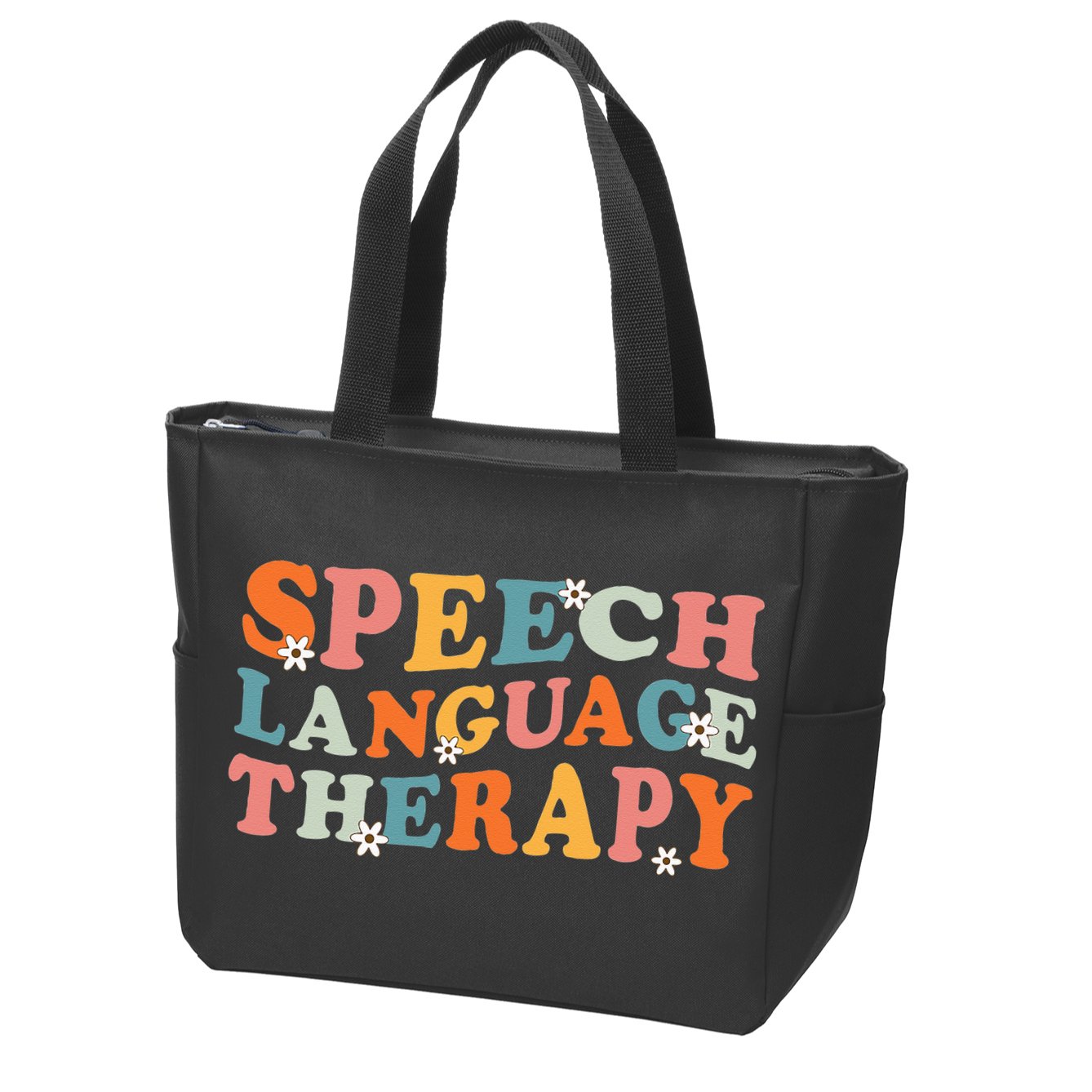 Speech Therapy Speech Language Therapy Pathologist Retro SLP Zip Tote Bag