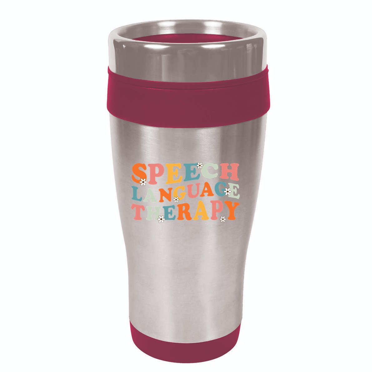 Speech Therapy Speech Language Therapy Pathologist Retro SLP 16oz Travel Tumbler