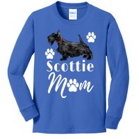 Scottish Terrier Scottie Dog Mom Gift Kids Long Sleeve Shirt