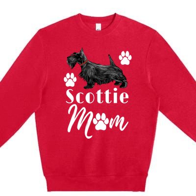 Scottish Terrier Scottie Dog Mom Gift Premium Crewneck Sweatshirt