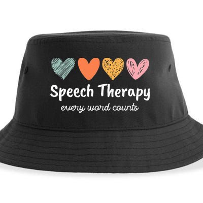Speech Therapy Speech Language Pathologist Cute Sustainable Bucket Hat