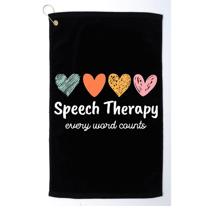 Speech Therapy Speech Language Pathologist Cute Golf Towel