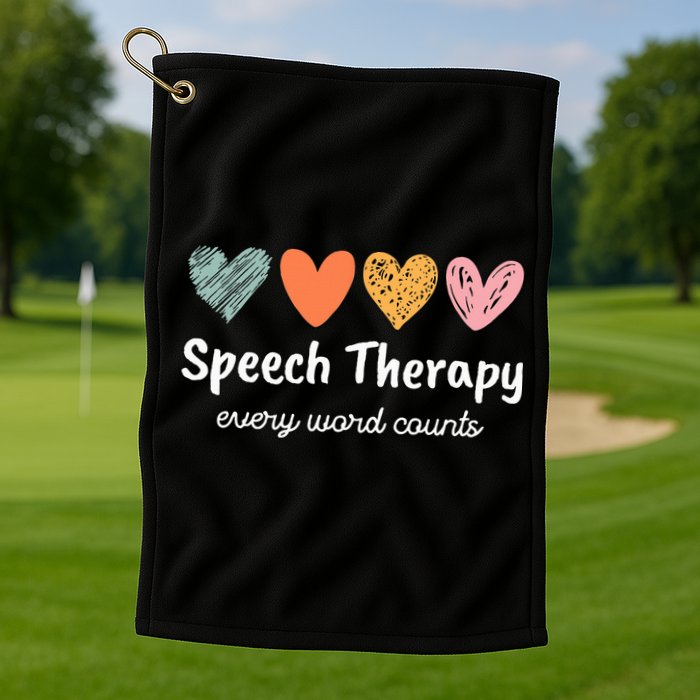 Speech Therapy Speech Language Pathologist Cute Golf Towel