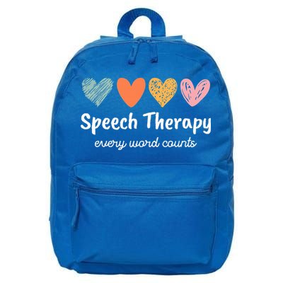 Speech Therapy Speech Language Pathologist Cute 16 in Basic Backpack