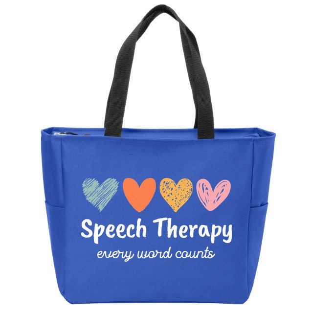 Speech Therapy Speech Language Pathologist Cute Zip Tote Bag
