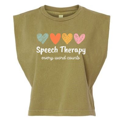 Speech Therapy Speech Language Pathologist Cute Garment-Dyed Women's Muscle Tee