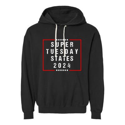 Super Tuesday States 2024 Vote American Elections Garment-Dyed Fleece Hoodie