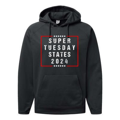 Super Tuesday States 2024 Vote American Elections Performance Fleece Hoodie