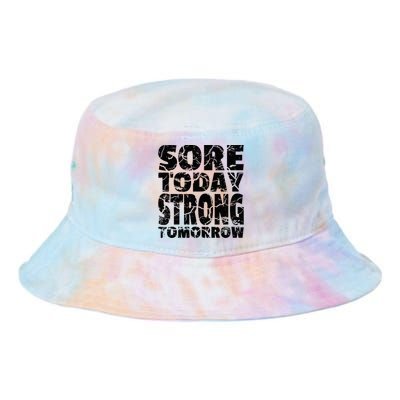 Sore Today Strong Tomorrow Fitness Strength Workout Gear Tie Dye Newport Bucket Hat