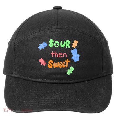 Sour Then Sweet Sour Candy Patch 7-Panel Snapback Hat