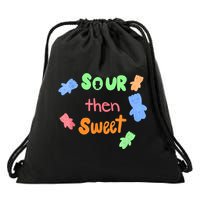 Sour Then Sweet Sour Candy Patch Drawstring Bag