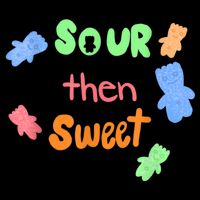 Sour Then Sweet Sour Candy Patch Drawstring Bag