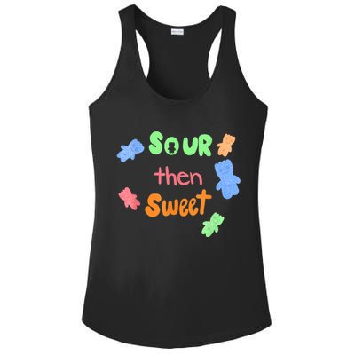 Sour Then Sweet Sour Candy Patch Ladies PosiCharge Competitor Racerback Tank