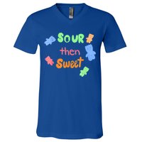 Sour Then Sweet Sour Candy Patch V-Neck T-Shirt