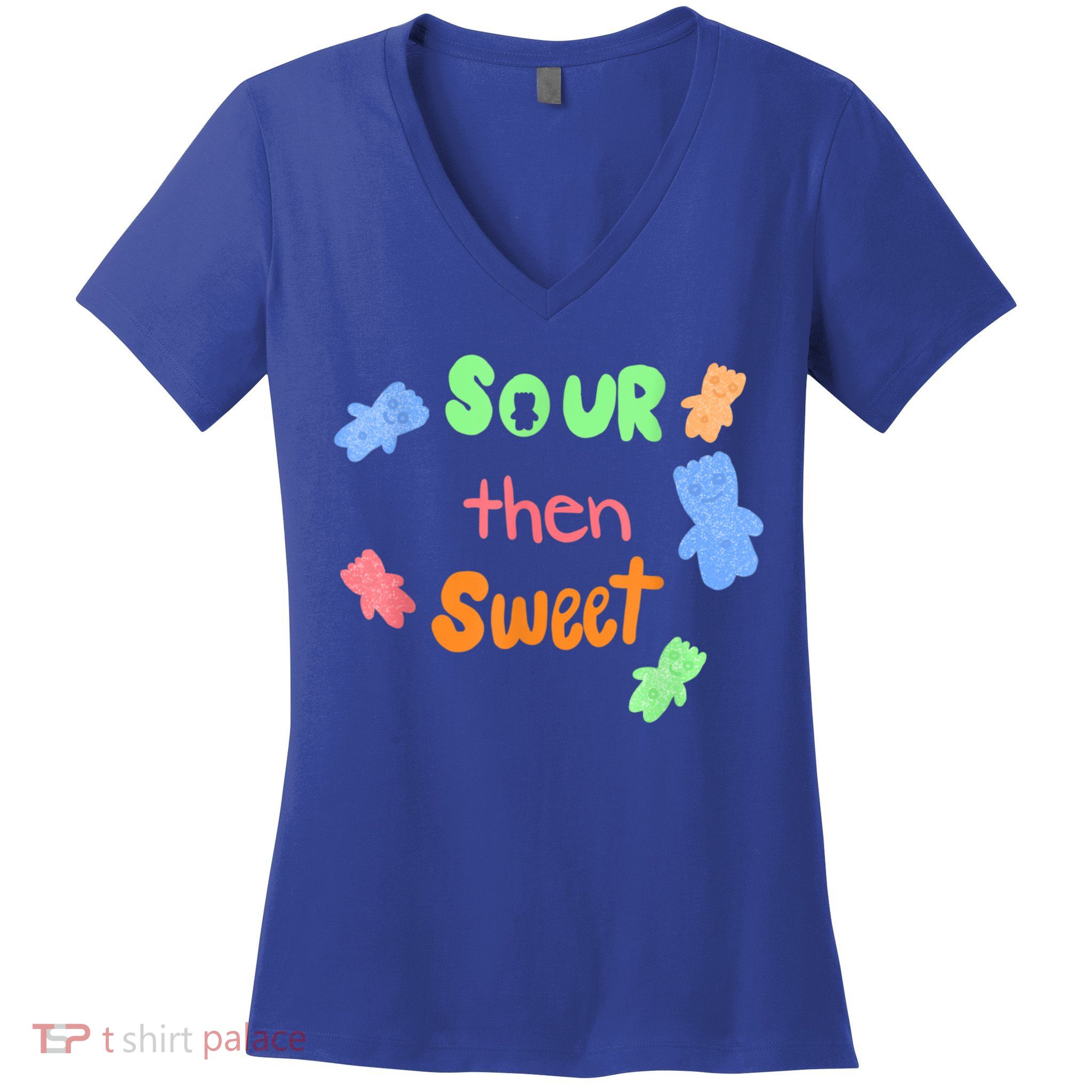 Sour Then Sweet Sour Candy Patch Women's V-Neck T-Shirt