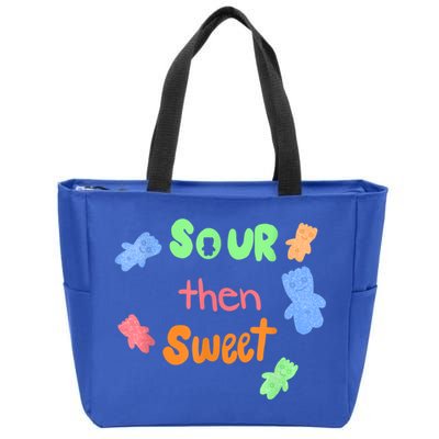 Sour Then Sweet Sour Candy Patch Zip Tote Bag