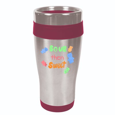 Sour Then Sweet Sour Candy Patch 16oz Travel Tumbler