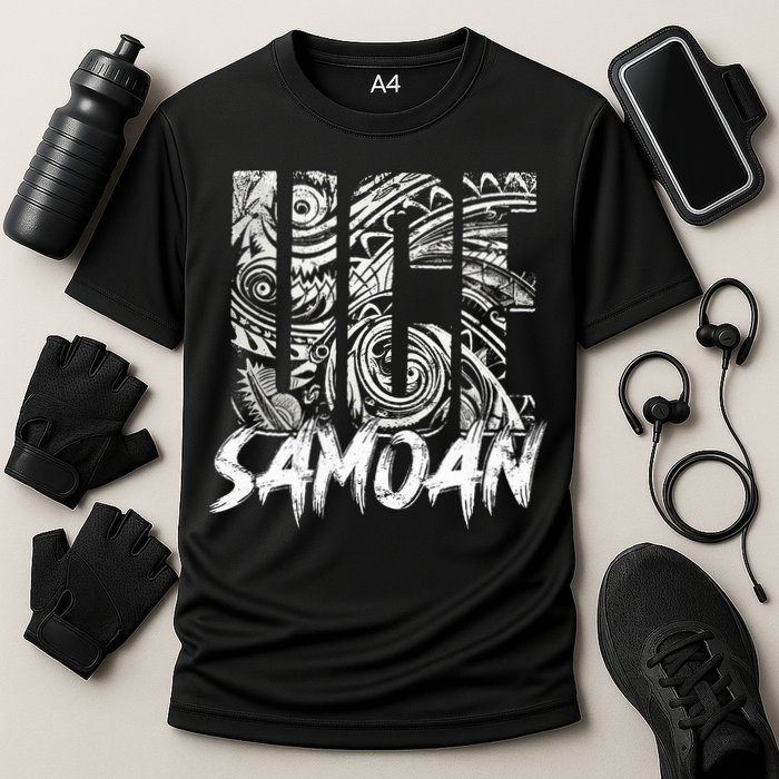 Samoan Tribal Samoa Polynesian Tanoa Uce Samoan Cooling Performance Crew T-Shirt