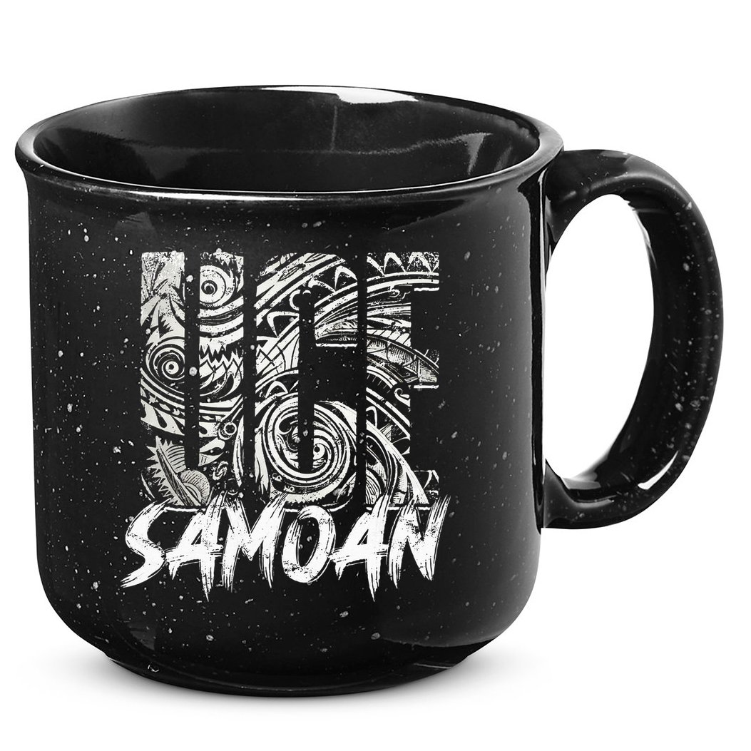 Samoan Tribal Samoa Polynesian Tanoa Uce Samoan 15oz Campfire Ceramic Mug