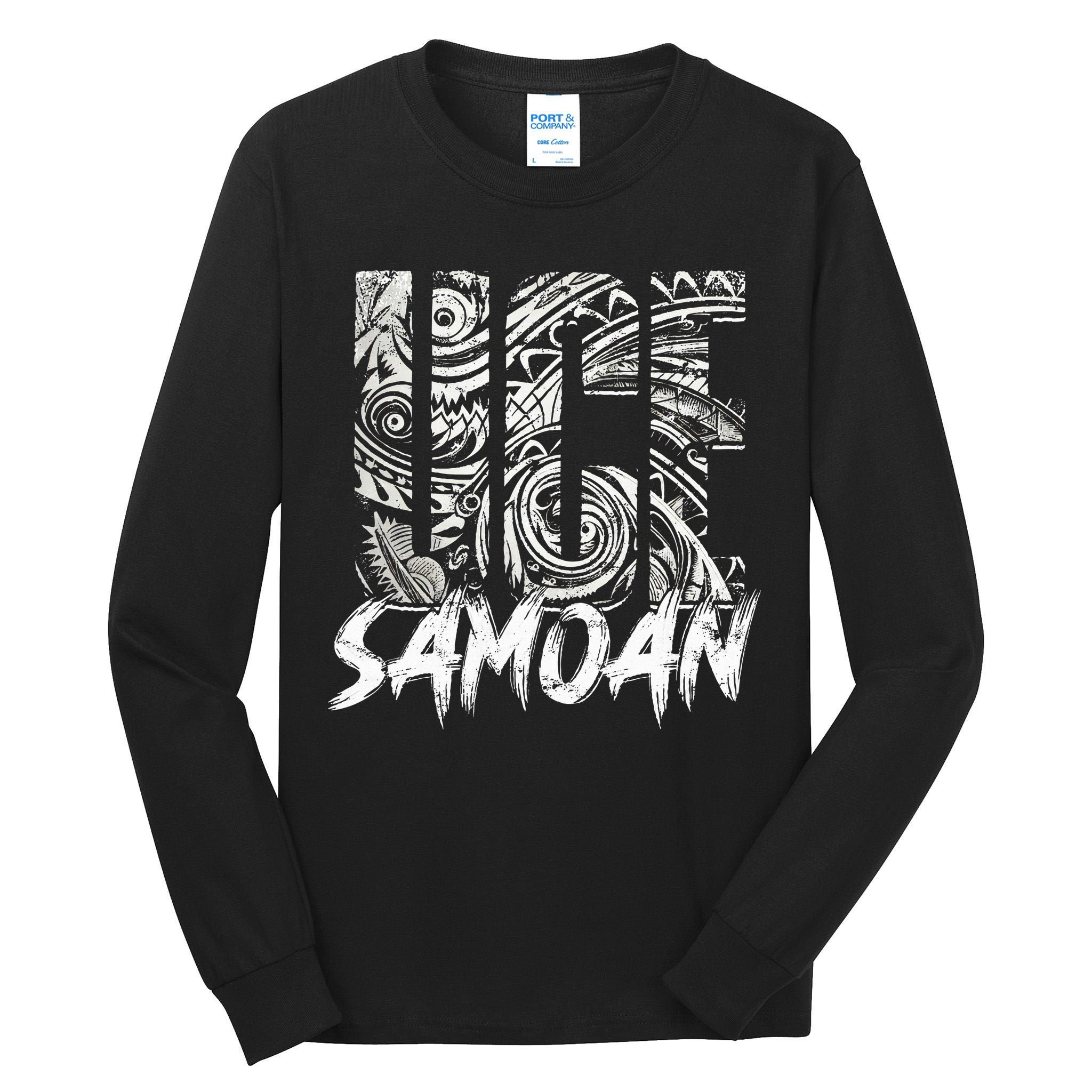 Samoan Tribal Samoa Polynesian Tanoa Uce Samoan Tall Long Sleeve T-Shirt