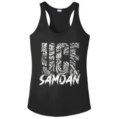Samoan Tribal Samoa Polynesian Tanoa Uce Samoan Ladies PosiCharge Competitor Racerback Tank