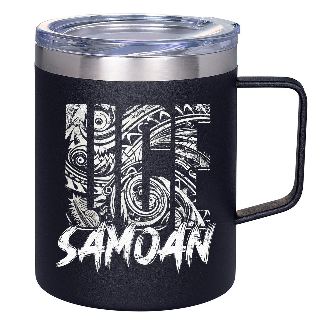 Samoan Tribal Samoa Polynesian Tanoa Uce Samoan 12oz Stainless Steel Coffee Mug