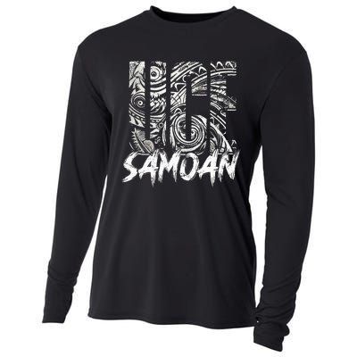 Samoan Tribal Samoa Polynesian Tanoa Uce Samoan Cooling Performance Long Sleeve Crew