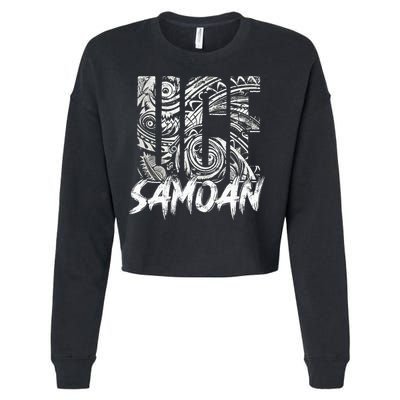 Samoan Tribal Samoa Polynesian Tanoa Uce Samoan Cropped Pullover Crew