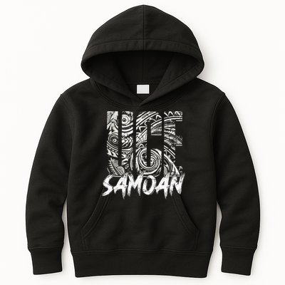 Samoan Tribal Samoa Polynesian Tanoa Uce Samoan Kids Hoodie