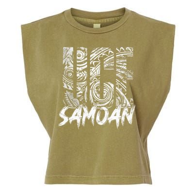 Samoan Tribal Samoa Polynesian Tanoa Uce Samoan Garment-Dyed Women's Muscle Tee