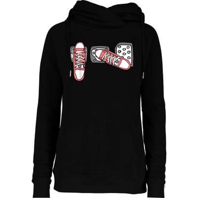 Save The Stick Funny Manual Transmission Three Pedals Car Womens Funnel Neck Pullover Hood