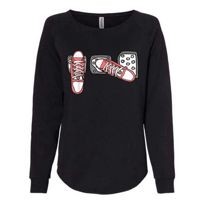 Save The Stick Funny Manual Transmission Three Pedals Car Womens California Wash Sweatshirt