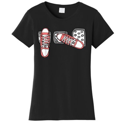 Save The Stick Funny Manual Transmission Three Pedals Car Women's T-Shirt