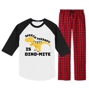 Speech Therapist Speech Therapy Is Dinogiftmite Gift Raglan Sleeve Pajama Set