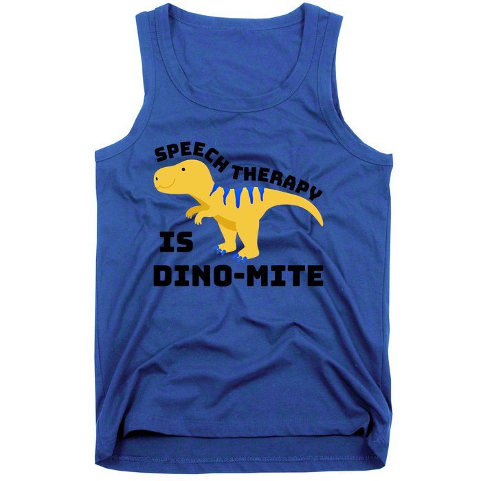 Speech Therapist Speech Therapy Is Dinogiftmite Gift Tank Top