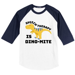 Speech Therapist Speech Therapy Is Dinogiftmite Gift Baseball Sleeve Shirt