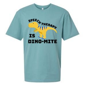 Speech Therapist Speech Therapy Is Dinogiftmite Gift Sueded Cloud Jersey T-Shirt