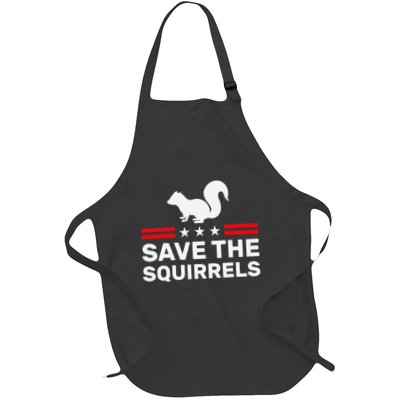 Save The Squirrels For Peanut Squirrel Full-Length Apron With Pockets