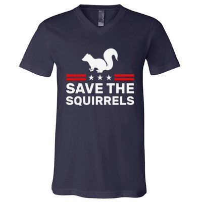 Save The Squirrels For Peanut Squirrel V-Neck T-Shirt