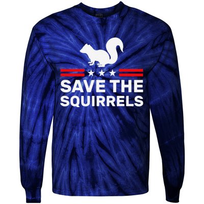 Save The Squirrels For Peanut Squirrel Tie-Dye Long Sleeve Shirt