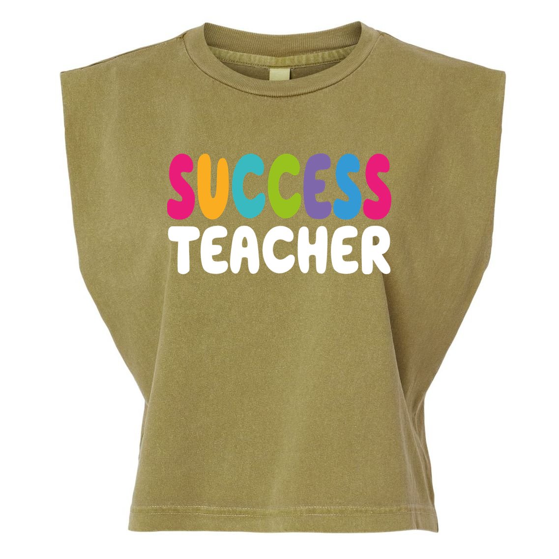 Success Teacher Garment-Dyed Women's Muscle Tee