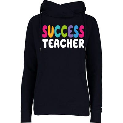 Success Teacher Womens Funnel Neck Pullover Hood