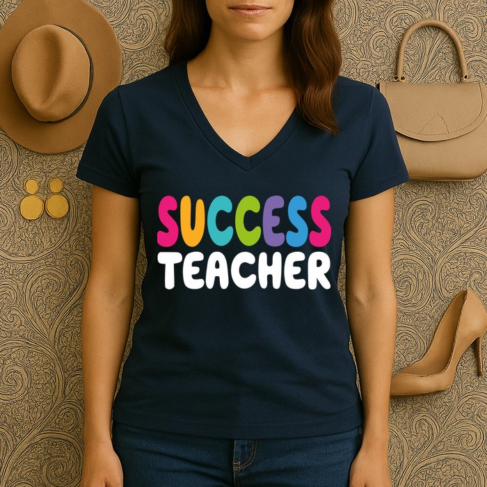 Success Teacher Women's V-Neck T-Shirt