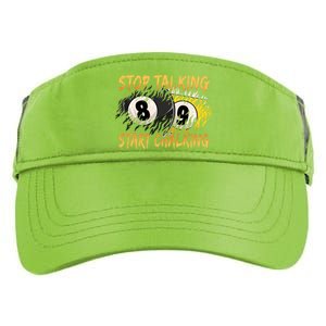 Stop Talking Start Chalking Billiards Cue 8ball Pool Gift Adult Drive Performance Visor